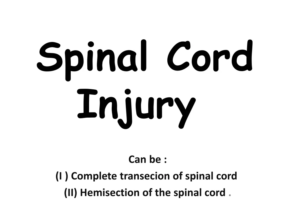 spinal cord injury