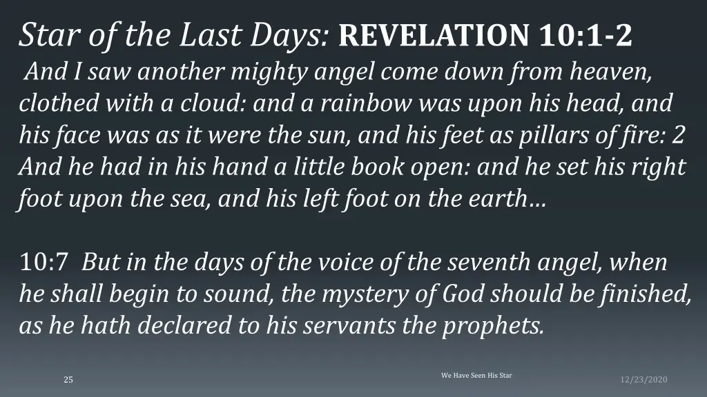 star of the last days revelation