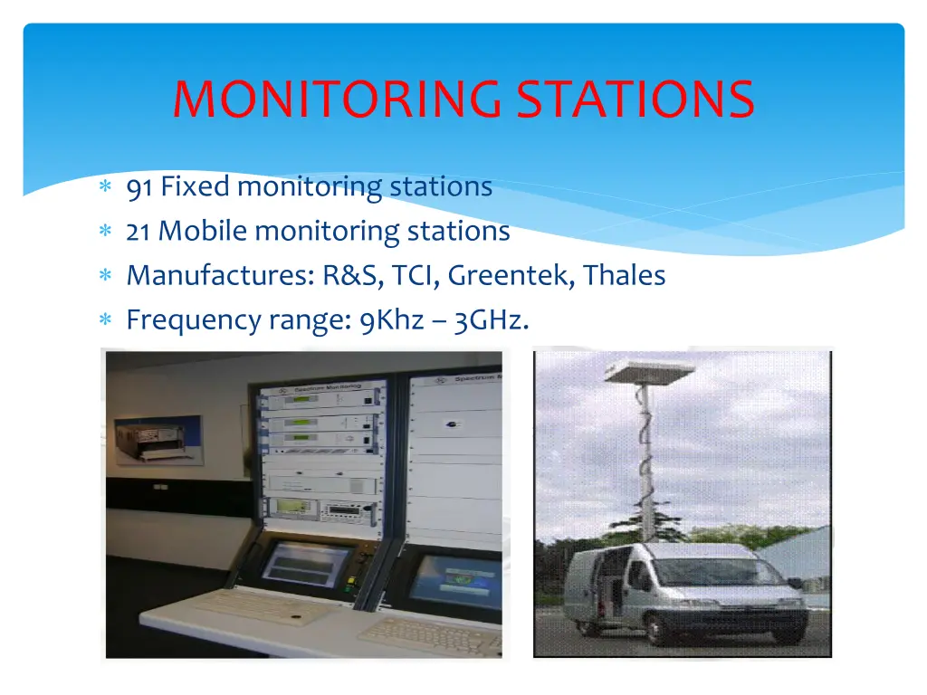 monitoring stations