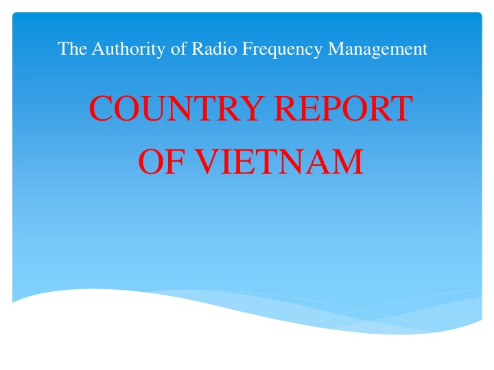 the authority of radio frequency management