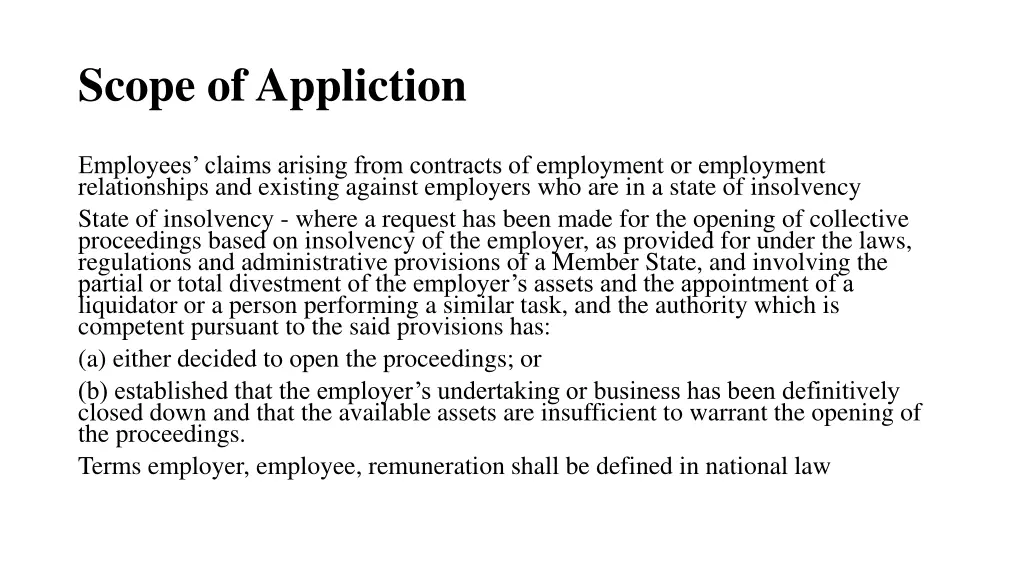 scope of appliction