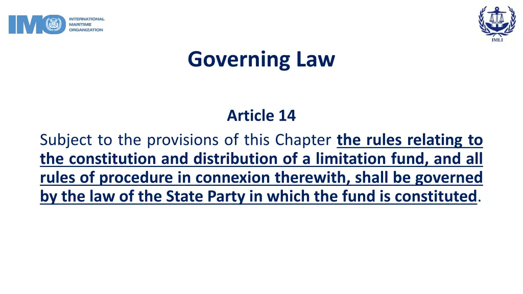 governing law