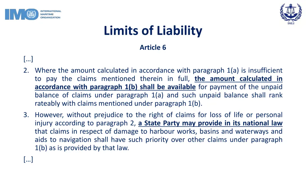 limits of liability