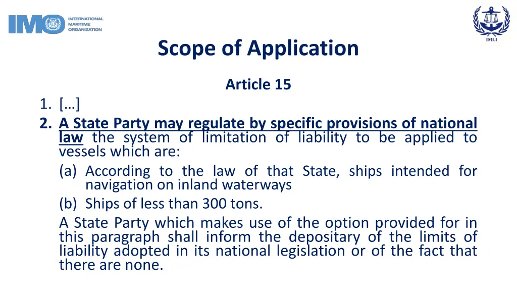 scope of application 1