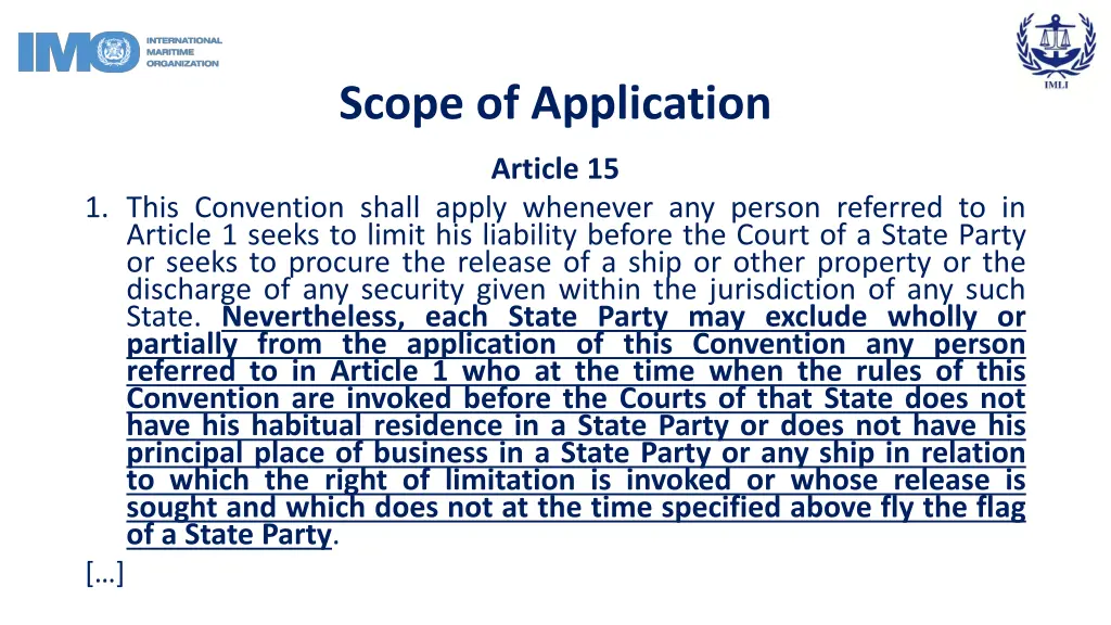 scope of application