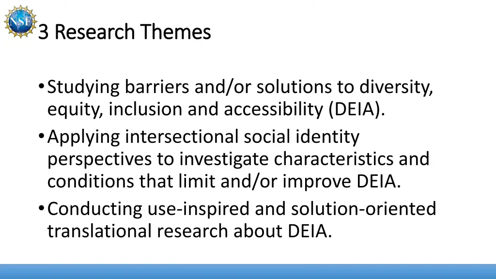 3 research themes 3 research themes