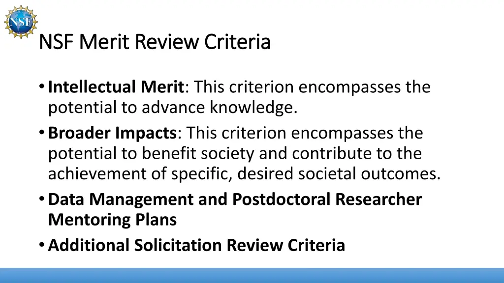 nsf merit review criteria nsf merit review