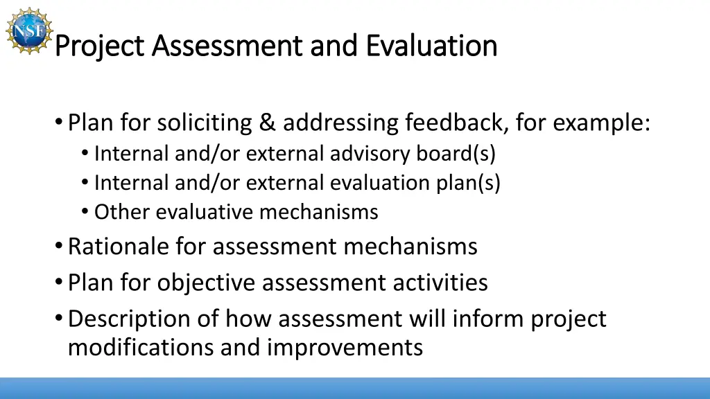 project assessment and evaluation project