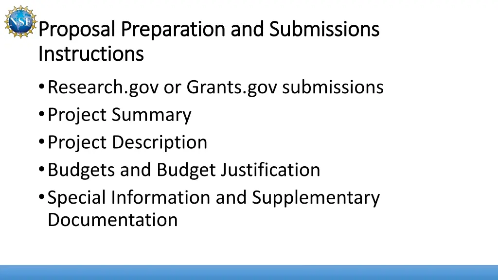 proposal preparation and submissions proposal