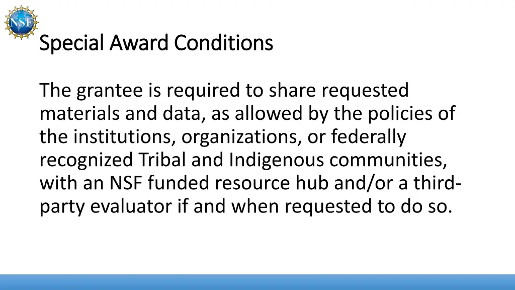 special award conditions special award conditions