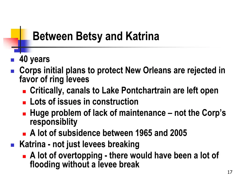 between betsy and katrina