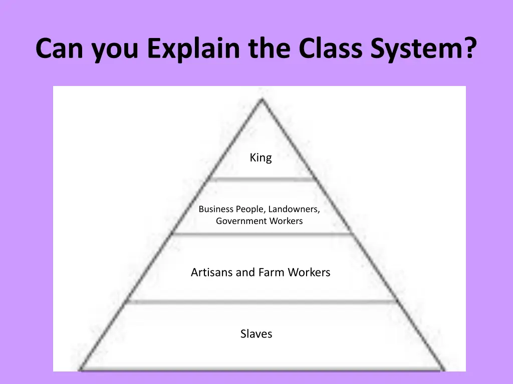 can you explain the class system