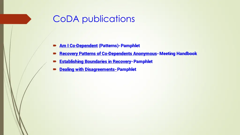 coda publications