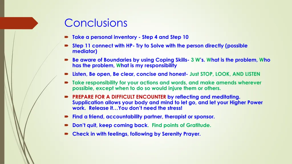 conclusions 1