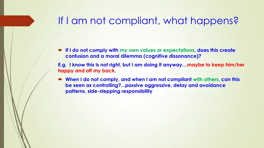 if i am not compliant what happens