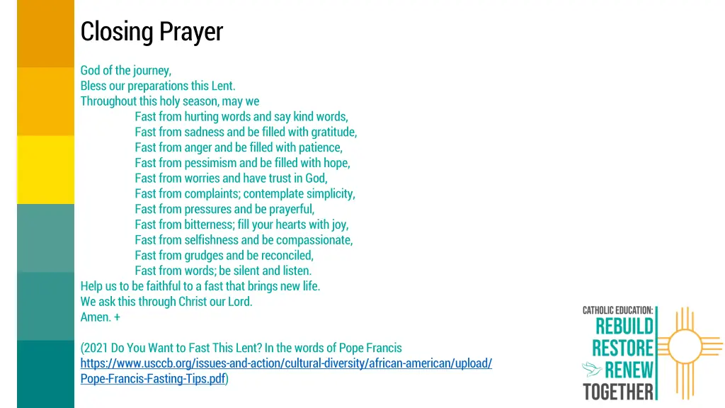 closing prayer