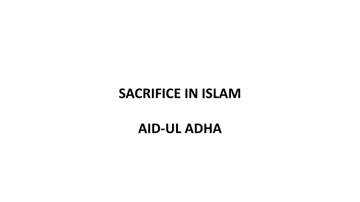 sacrifice in islam