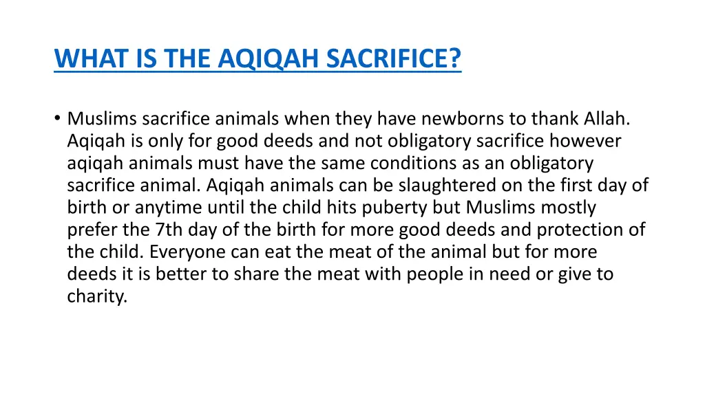 what is the aqiqah sacrifice