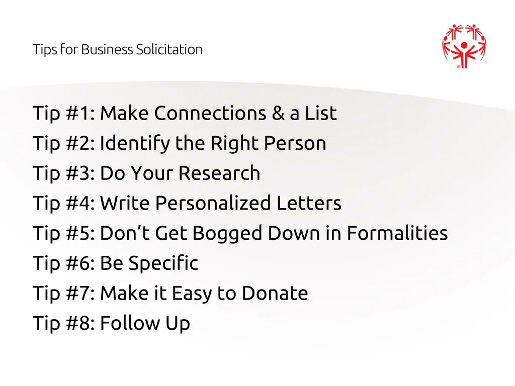 tips for business solicitation