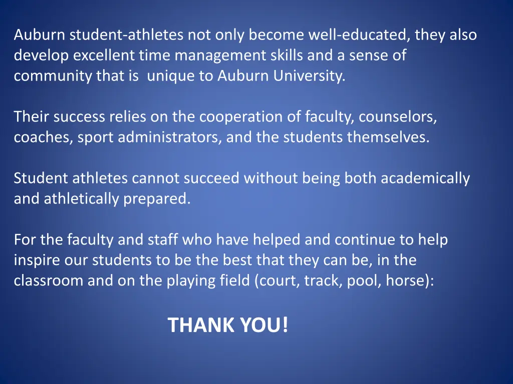 auburn student athletes not only become well