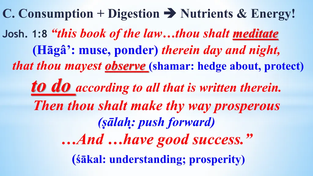 c consumption digestion