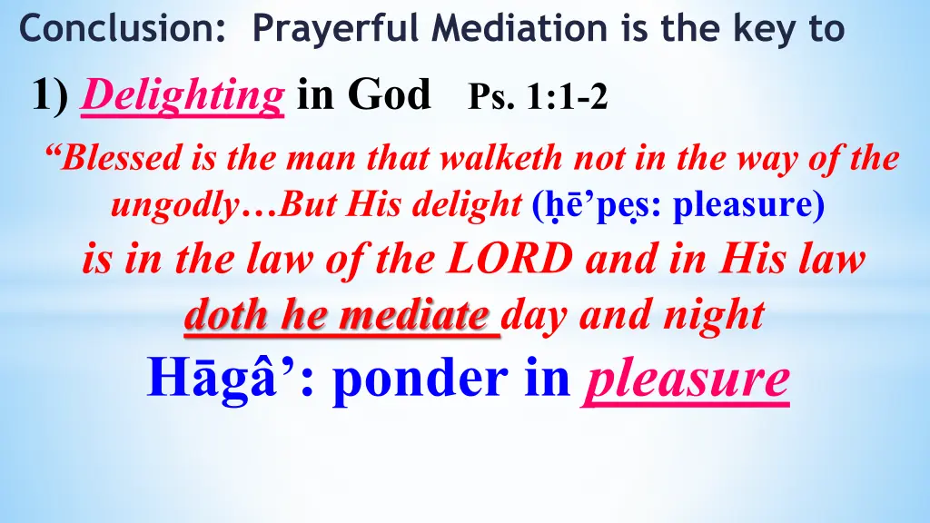 conclusion prayerful mediation 1