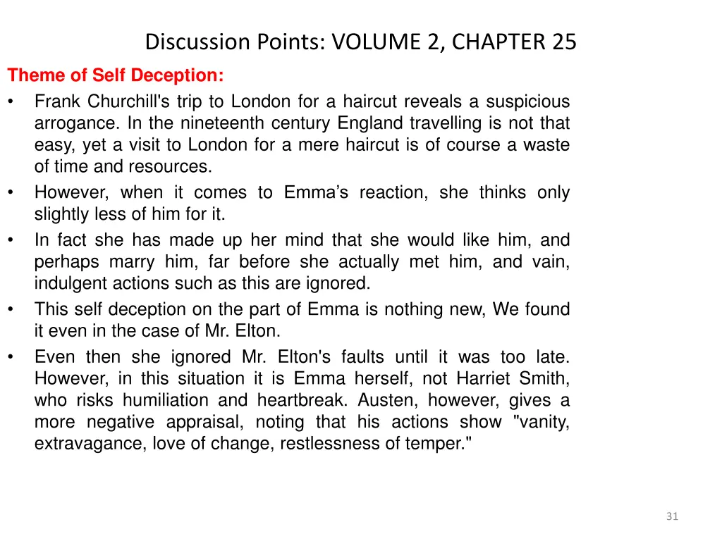 discussion points volume 2 chapter 25 theme