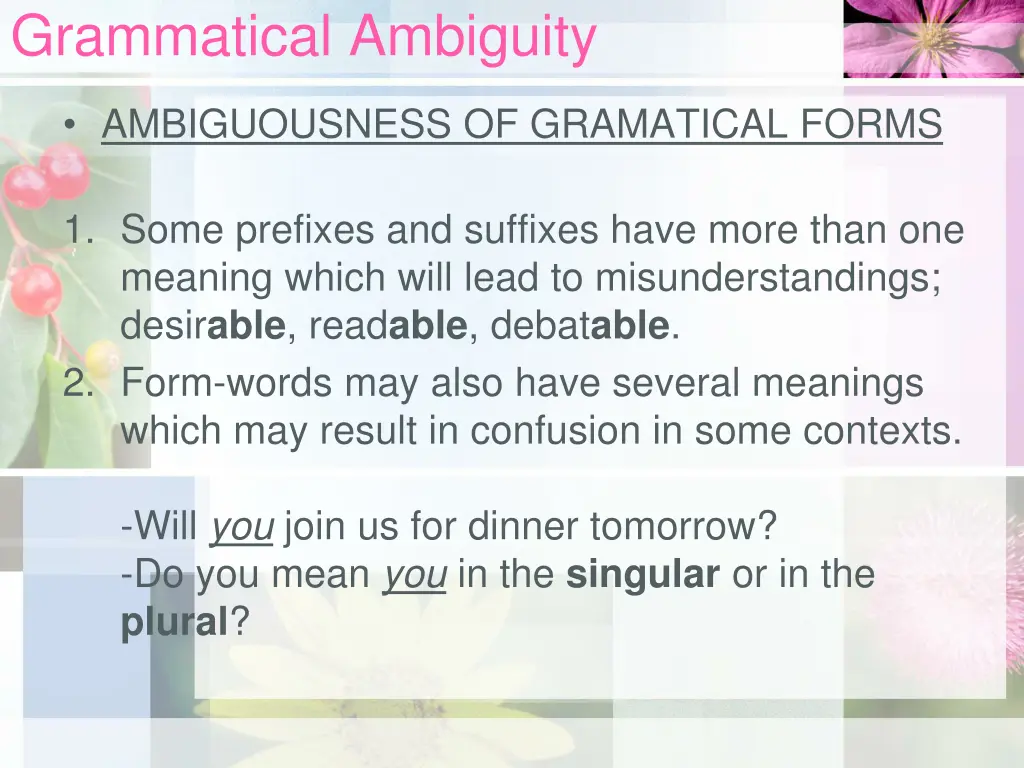 grammatical ambiguity