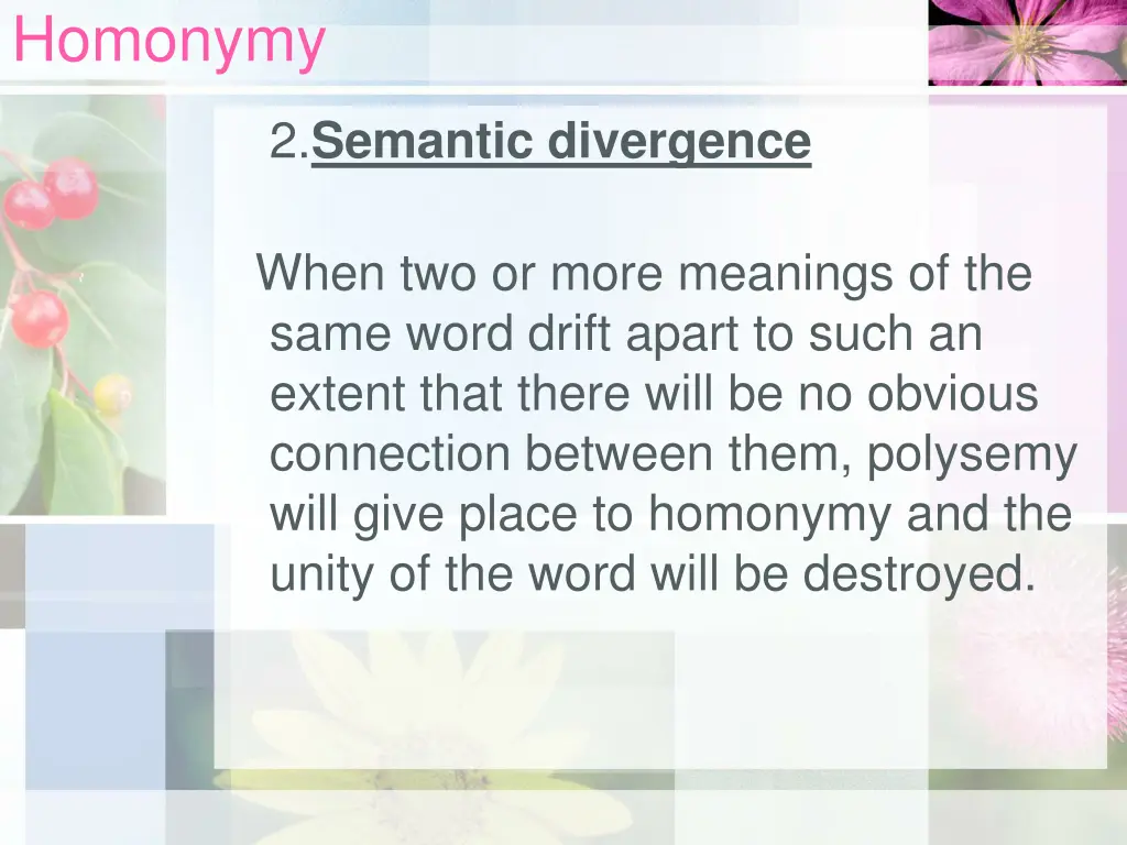 homonymy 1