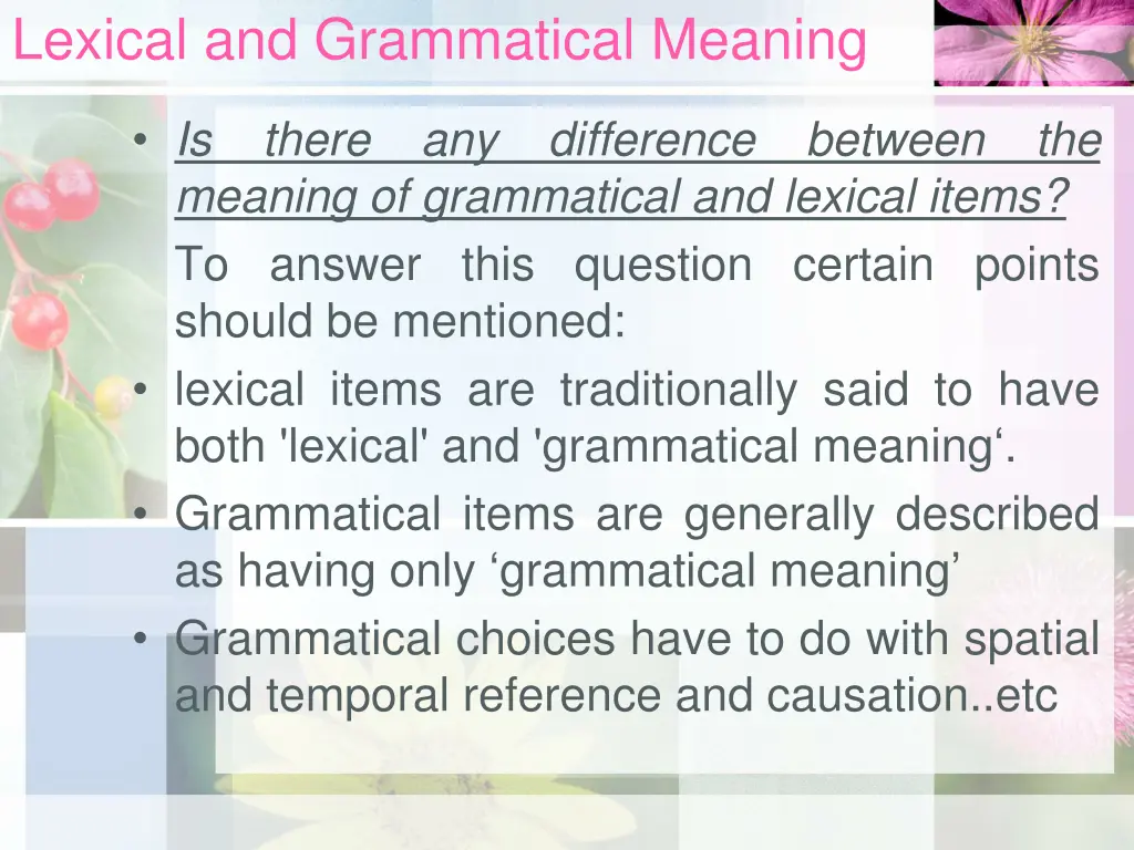 lexical and grammatical meaning 1