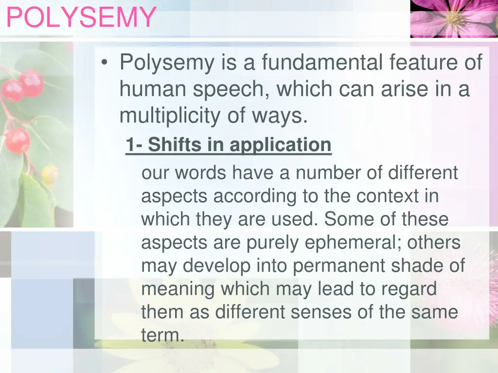 polysemy