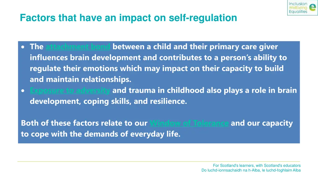 factors that have an impact on self regulation