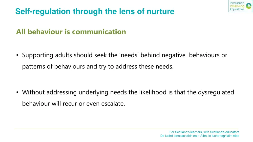 self regulation through the lens of nurture 2