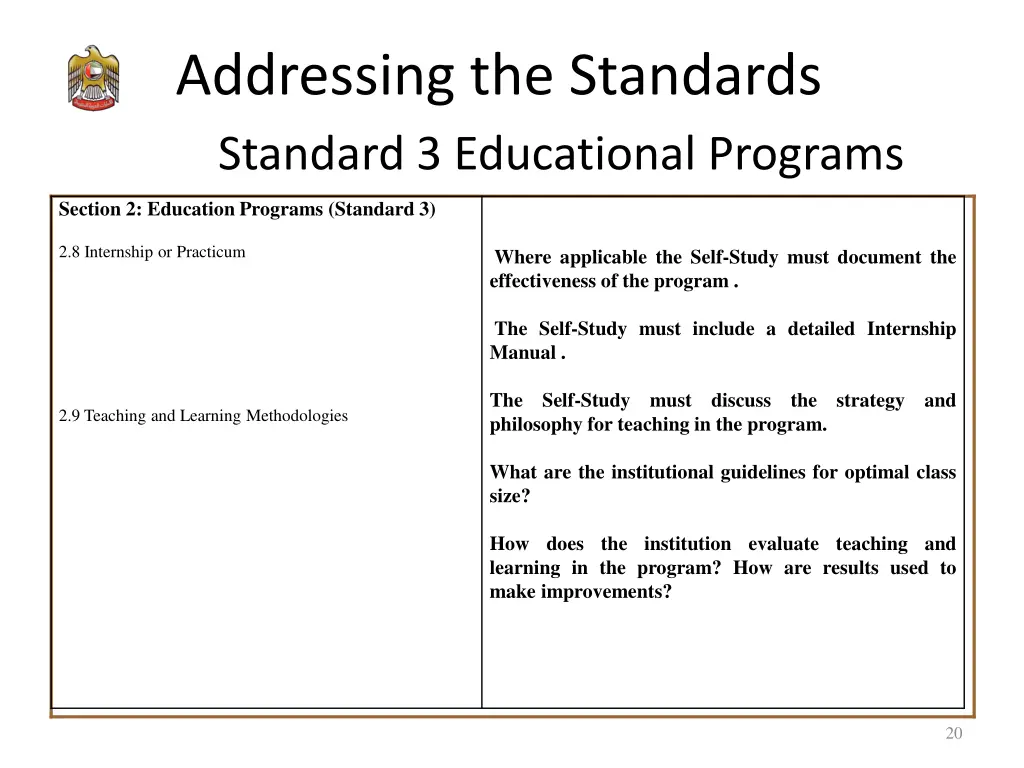 addressing the standards standard 3 educational 2