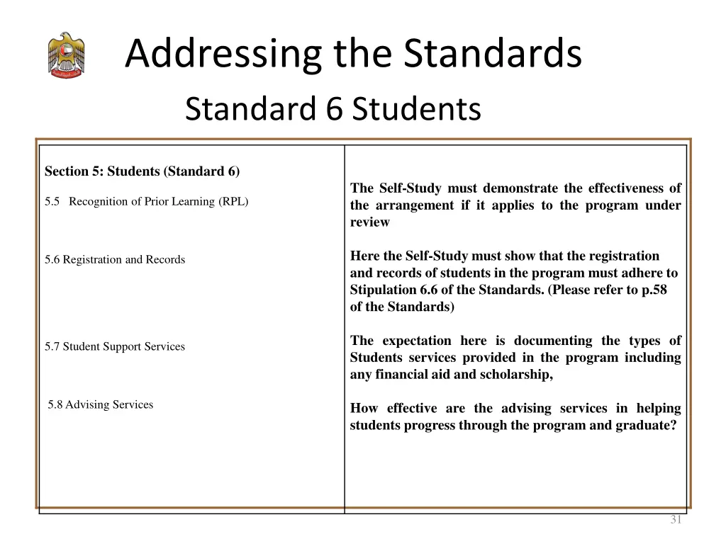 addressing the standards standard 6 students 1