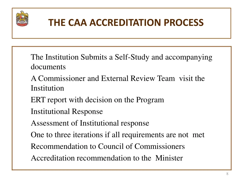 the caa accreditation process