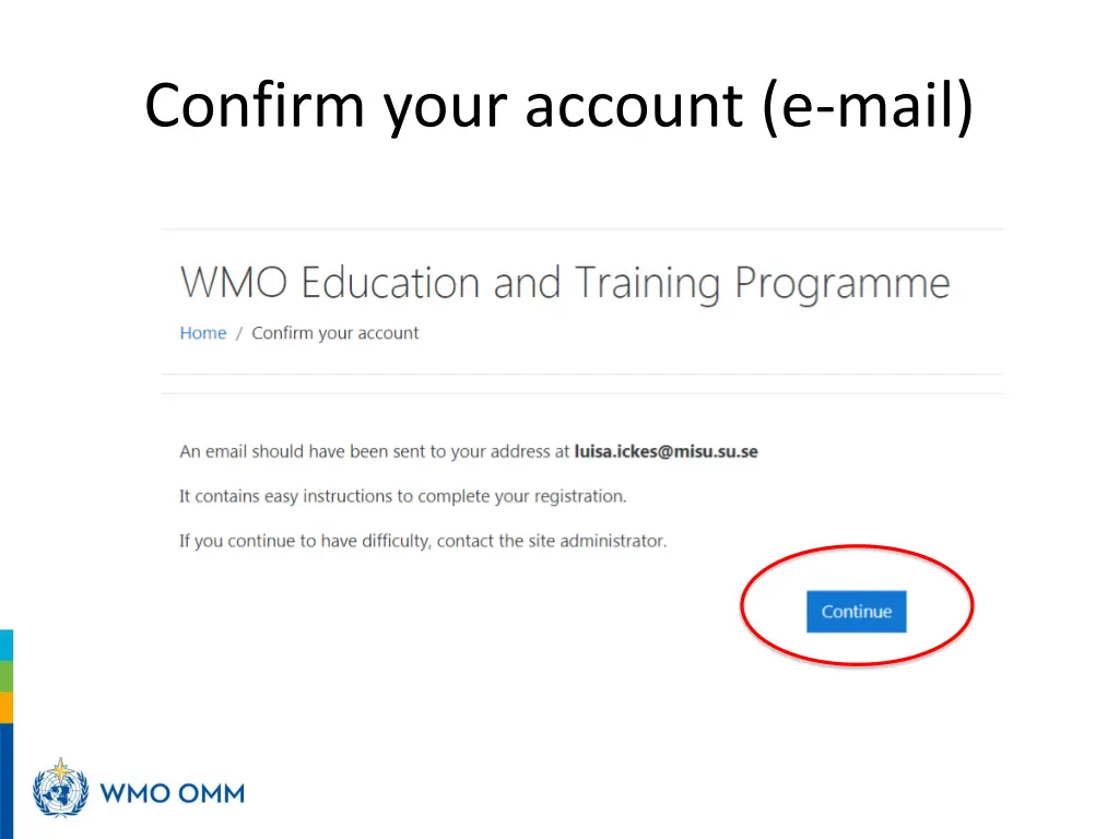 confirm your account e mail