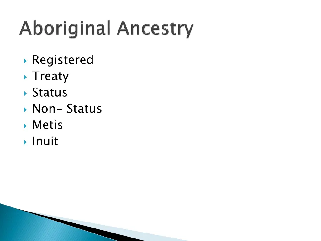 registered treaty status non status metis inuit