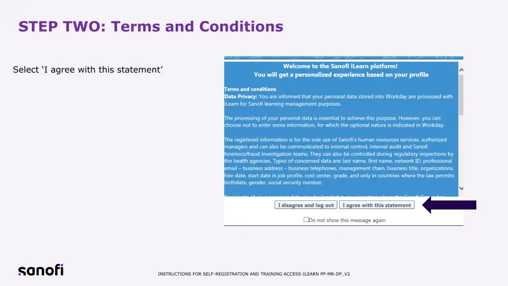 step two terms and conditions