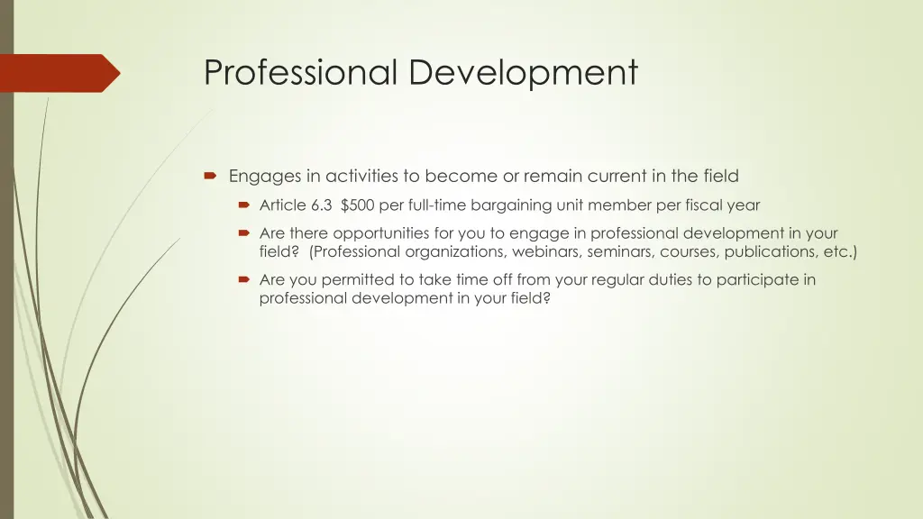 professional development