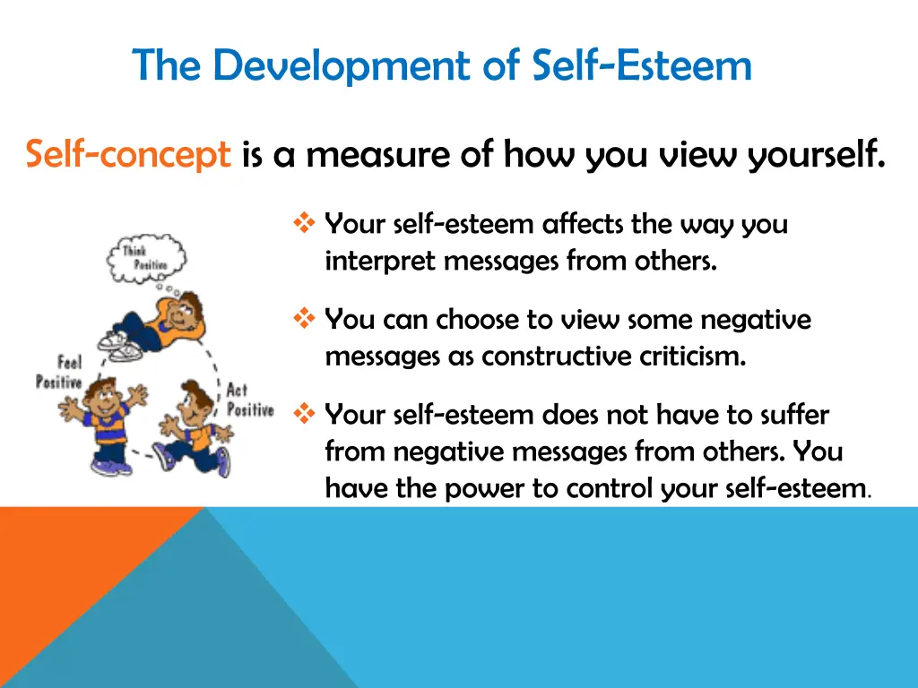 the development of self esteem