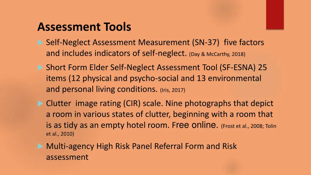 assessment tools