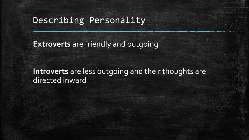 describing personality