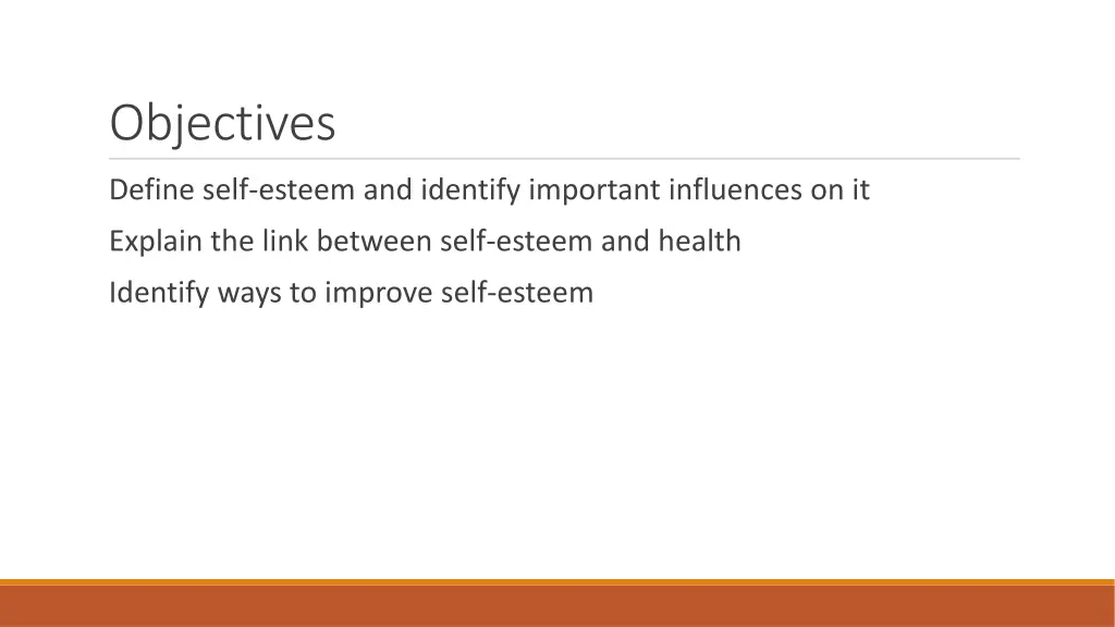 objectives
