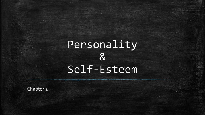 personality self esteem