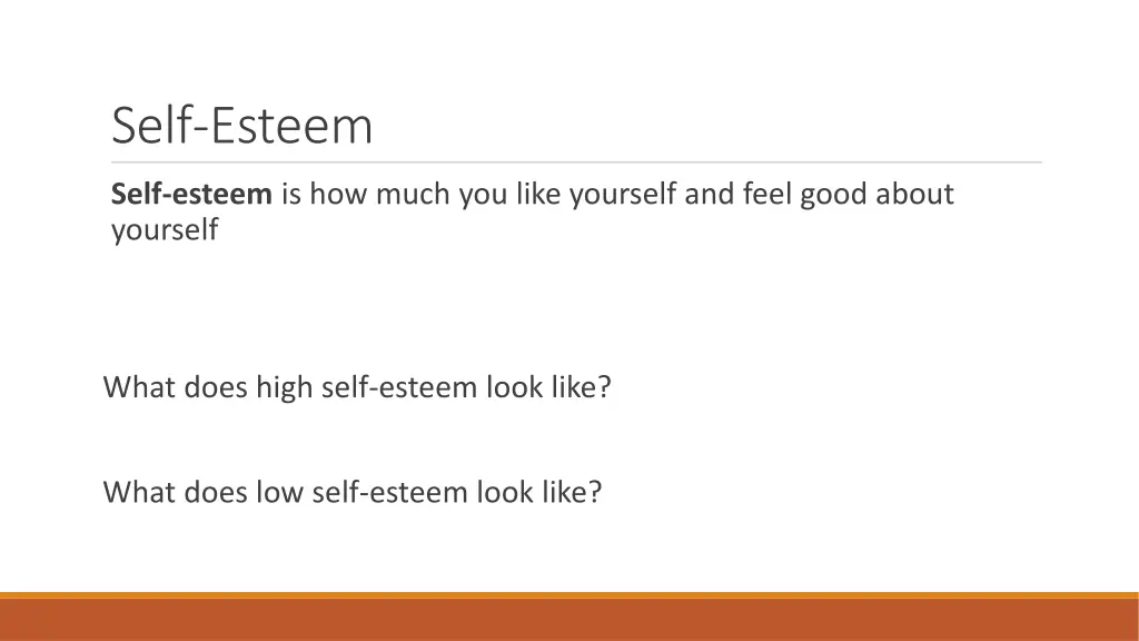self esteem 1