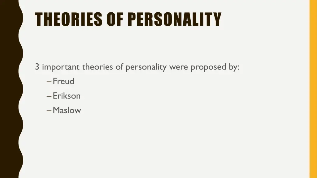 theories of personality