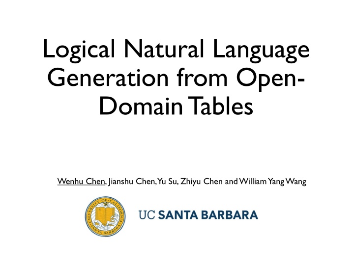 logical natural language generation from open