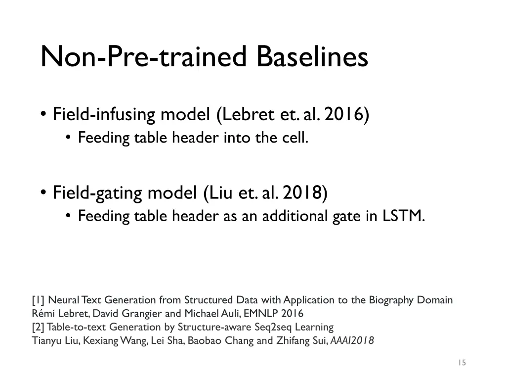 non pre trained baselines