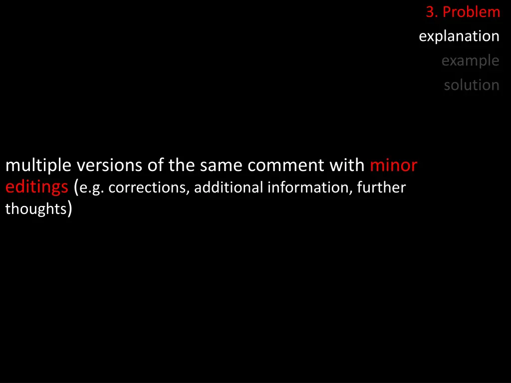 3 problem explanation example solution